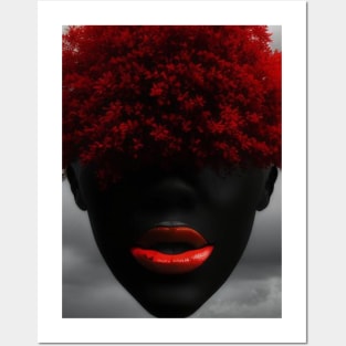 Red hair red lips teeshirt Posters and Art